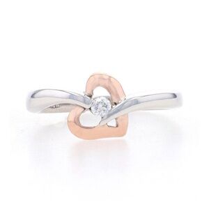 10k Kay Jewelers White and Rose Gold Heart Ring